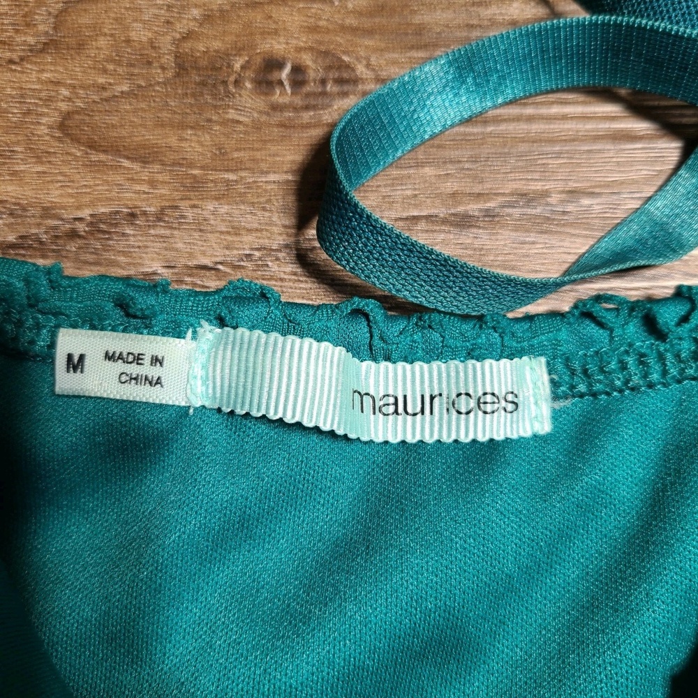 Boho MINI DRESS‎ BABYDOLL GREEN Hippie Pixie Fairy Grunge M Lace Over Lay, Liner - Picture 5 of 10